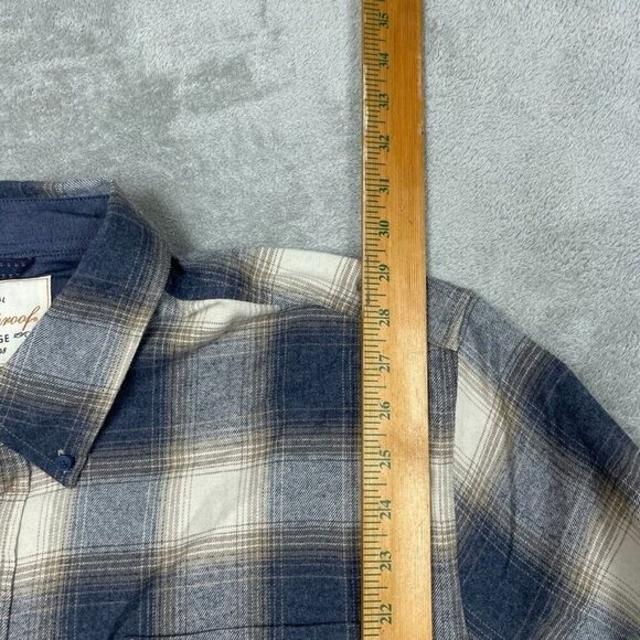 Weatherproof Vintage Plaid Button-Up Shirt XXL Blue/White a0980 - Picture 2 of 8